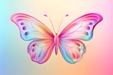butterfly on a pink background