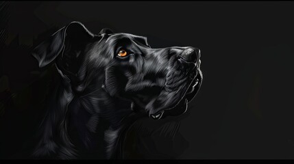 Obraz premium greatdane,dog,portrait,pet,animal,black,elegant,majestic,breed,canine,companion,photography,silhouette,loyal,gentle,strength,fur,unique,noble,large,playful,heartwarming,graceful,purebred,family,expres