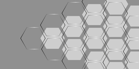 Abstract technology background with hexagons. modern geometric hexagon shape Poster, wallpaper, Landing page. geometric hexagonal, triangle, shape. Vector illustration. can be used in cover design.