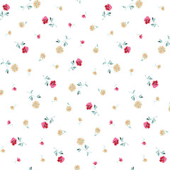 Bold Blooms: Minimalist Floral Pattern in Pastel and Dark Tones, floral design with bold and minimalistic flower shapes,