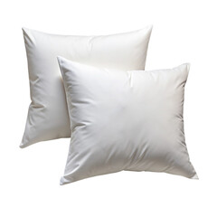 White pillows top view Isolated on transparent background.