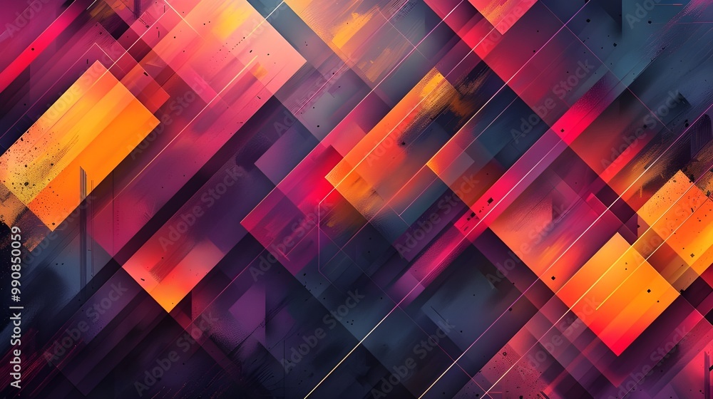 Poster a striking interplay of colors and shapes creating a dynamic visual experience.