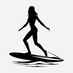 Silhouette surfer riding wave