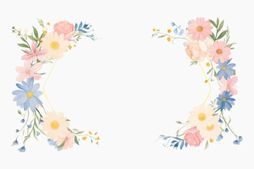 Elegant floral frame design