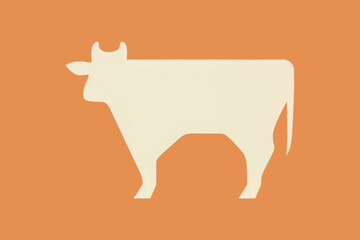 Minimalist cow silhouette illustration