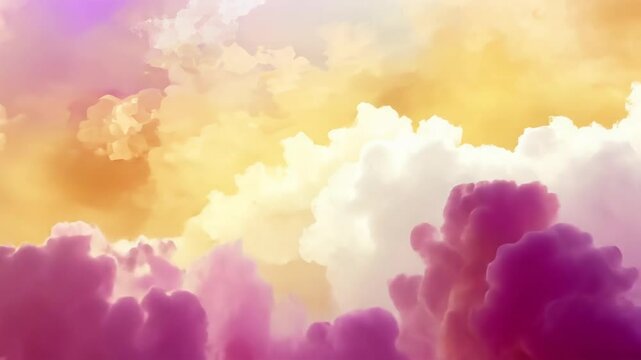 Dreamy pastel cloudscape with vibrant hues