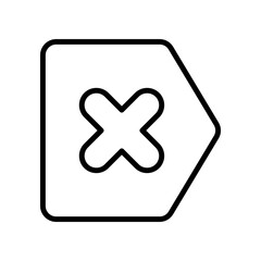Obraz premium delete icon, line vector isolated on white background. trendy and modern design