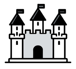 Zamek pałac ilustracja