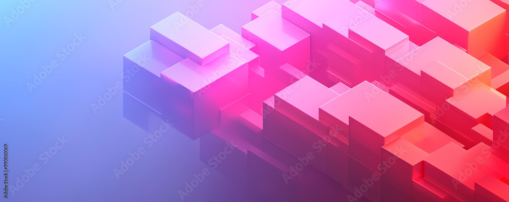Poster stylized isometric cloud servers illustrating storage and distribution efficiency, hightech data str