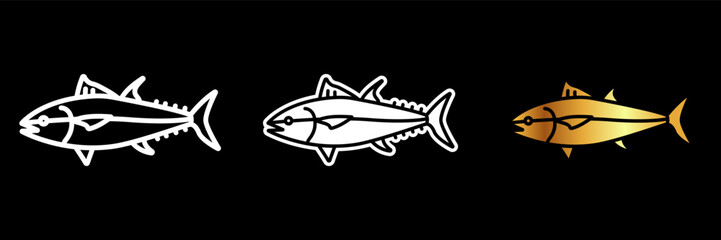 Bluefin Tuna Icon, A massive, migratory fish known for its high-quality meat, often used in sushi and sashimi dishes.