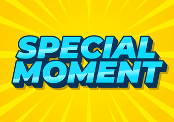 Fototapeta premium Special moment. Text effect in 3D look with modern colors