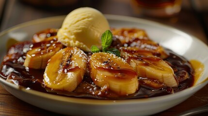 Rich Creamy Bananas Foster Dessert Delight