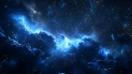 Naklejka premium Space Galaxy Night Sky With Cosmic Clouds ,Universe science astronomy. Illustration Background