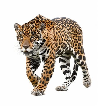 recommend clip art: Jaguar walking, clip art style, white background, high resolution  leopard, cat, jaguar, animal, wildlife, wild, predator, zoo, mammal, panther, feline, spots, nature, spotted, big cat, fur, white, pa