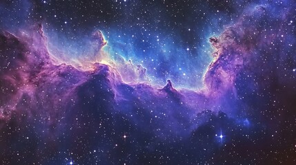 Space Galaxy Night Sky With Cosmic Clouds ,Universe science astronomy. Illustration Background