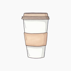 Hand-drawn coffee cup illustration
