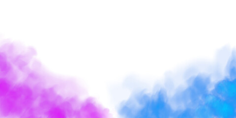 Fantastic blue and purple smoke. Magic smoke. Smog cloud on podium or stage. Fog vapor over ground or water surface, magic haze. PNG.
