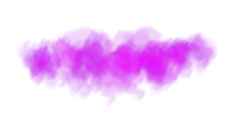 Fantastic purple smoke. Magic smoke. Smog cloud on podium or stage. Fog vapor over ground or water surface, magic haze. PNG.
