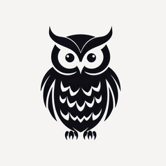 Stylized owl silhouette vector art