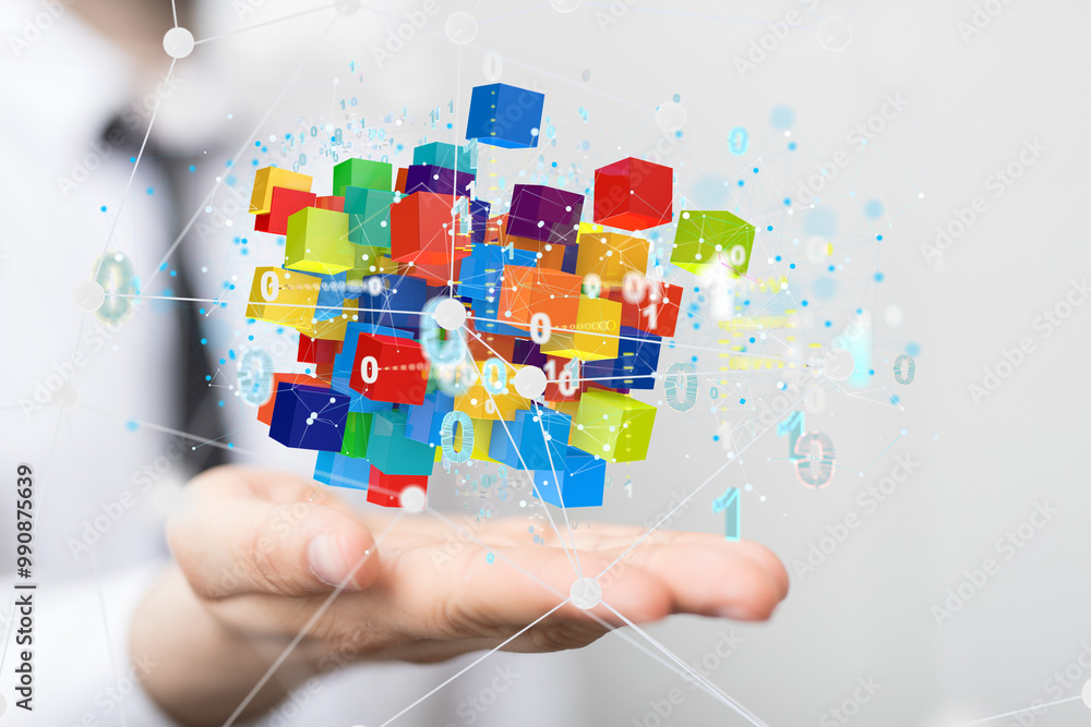 Leinwandbilder cloud computing concept.abstract cloud connection technology background.