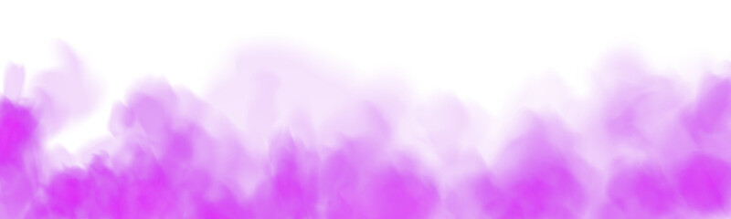 Fantastic purple smoke. Magic smoke. Smog cloud on podium or stage. Fog vapor over ground or water surface, magic haze. PNG.
