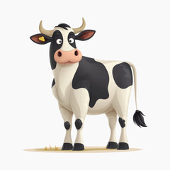 Cartoon cow with black spots