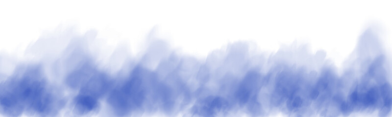 Fantastic blue smoke. Magic smoke. Smog cloud on podium or stage. Fog vapor over ground or water surface, magic haze. PNG.
