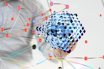 Technology background. Big data concept - 3d