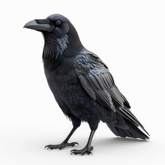 Fototapeta premium Realistic 3D Cartoon Raven Character Design