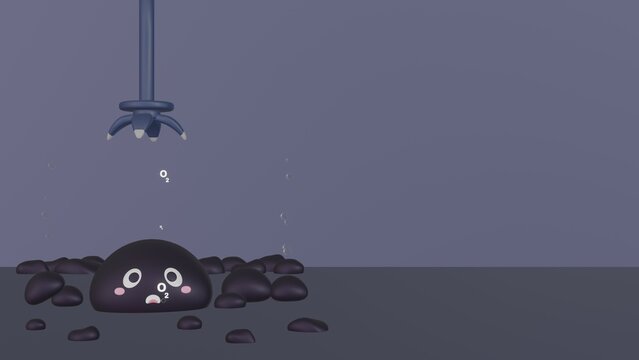 Dark oxygen in 3D concept, It is called dark oxygen on the ocean&rsquo;s floor