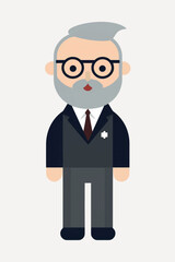 Cartoon professional man character