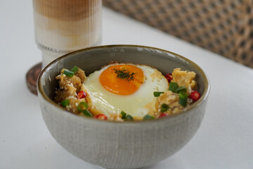 The delicious of traditional indonesian food in Purwokerto City, Central Java, Indonesia. It was taken on September 27, 2024 by a professional. It's a nice food with Indonesian culture