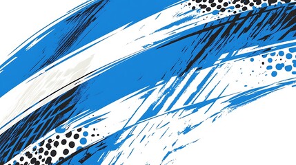 Abstract blue and white grunge background with black dots.