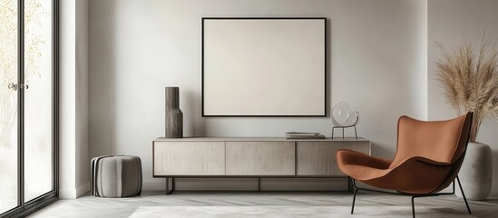 Modern Minimalist Living Room with Stylish Furniture and Neutral Tones