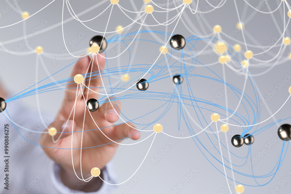 Aufkleber conference digital network and data concept 3d