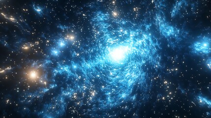 Naklejka premium Space Galaxy Night Sky With Cosmic Clouds ,Universe science astronomy. Illustration Background