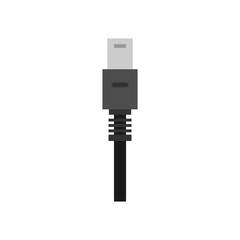 USB port flat design vector illustration. USB connector for mobile phone. socket plug in for gadget and electronics device. USB charging plug.