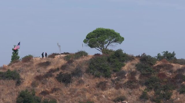 Lone tree stands on the edge of a cliff, offering a dramatic foreground to the contrasting natural and urban landscapes that make Los Angeles so unique. Wisdom Tree