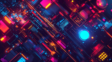 Obraz premium Cyber Monday sale with a digital banner featuring discounts and promotions, set against a tech-themed backdrop