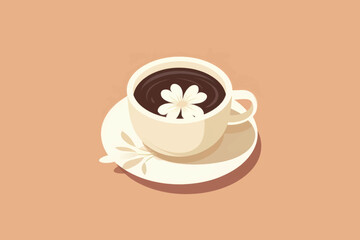 Elegant coffee cup illustration