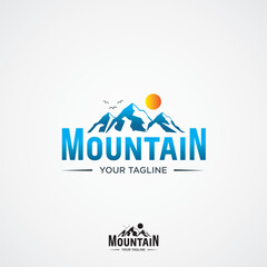 Simple mountain silhouette logo