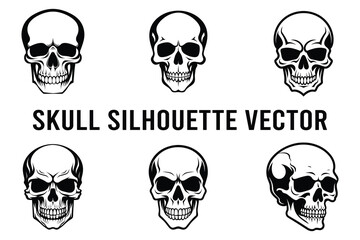 Skull silhouette vector