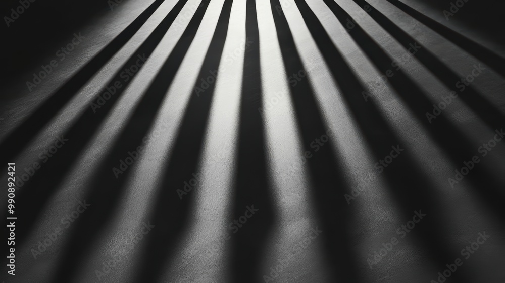 Poster intriguing abstract shadows create a striking pattern on a dark surface, evoking mystery and depth i
