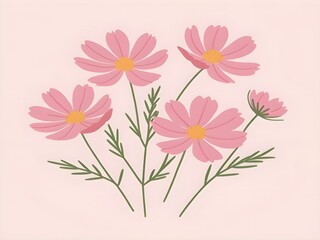 Naklejka premium Autumn Cosmos Flower