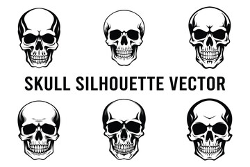 Skull silhouette vector