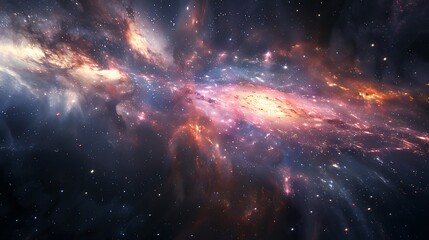 Fototapeta premium An amazing a view of galaxy with thousands of lights in a celestial design