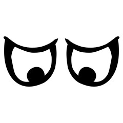Sad eye cartoon design. Perfect for stickers, icons, logos, tattoos