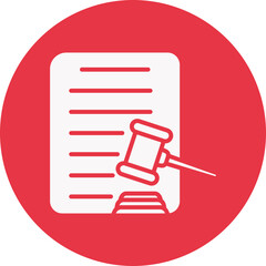 Court Decision glyph circle icon