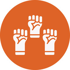 Obraz premium Civil Rights glyph circle icon