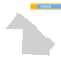 Dotted map of Chaco is a province of Argentina